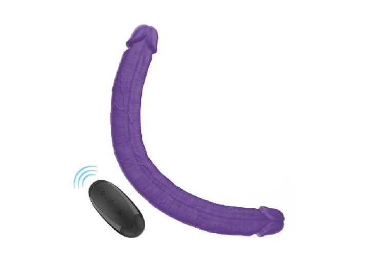 INTENSE – GUNTER DILDO DOBLE VIBRADOR 40 CM MORADO CONTROL REMOTO