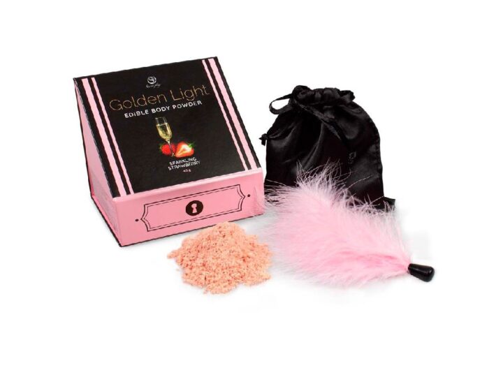 KIT POLVOS COMESTIBLES & PLUMERO – SPARKLING STRAWBERRY